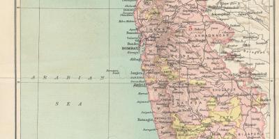 Kaart van Bombay voorzitterschap