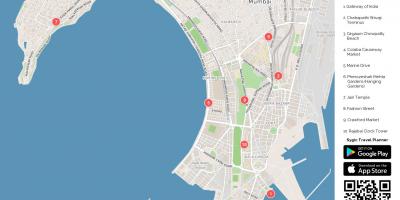Kaart van Marine drive Mumbai