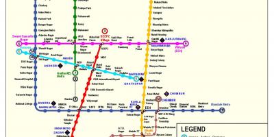 Mumbai metro lijn 3, route kaart