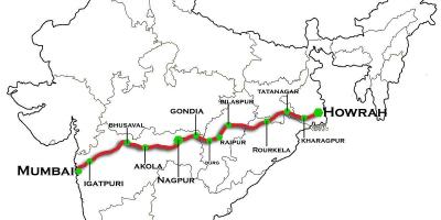 Nagpur Mumbai express highway kaart