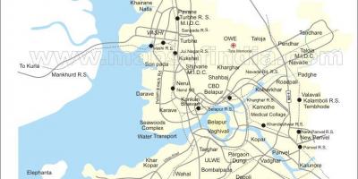 Kaart van nieuw Mumbai