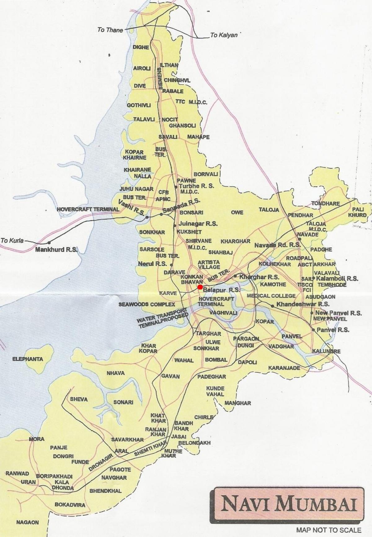 kaart van navi Mumbai