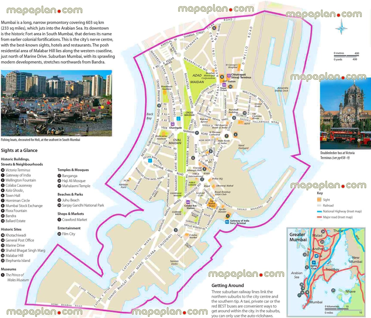 plattegrond van de stad Mumbai