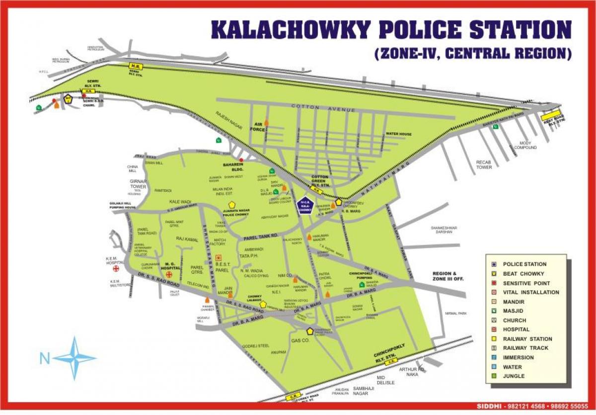 kaart van Kalachowki Mumbai