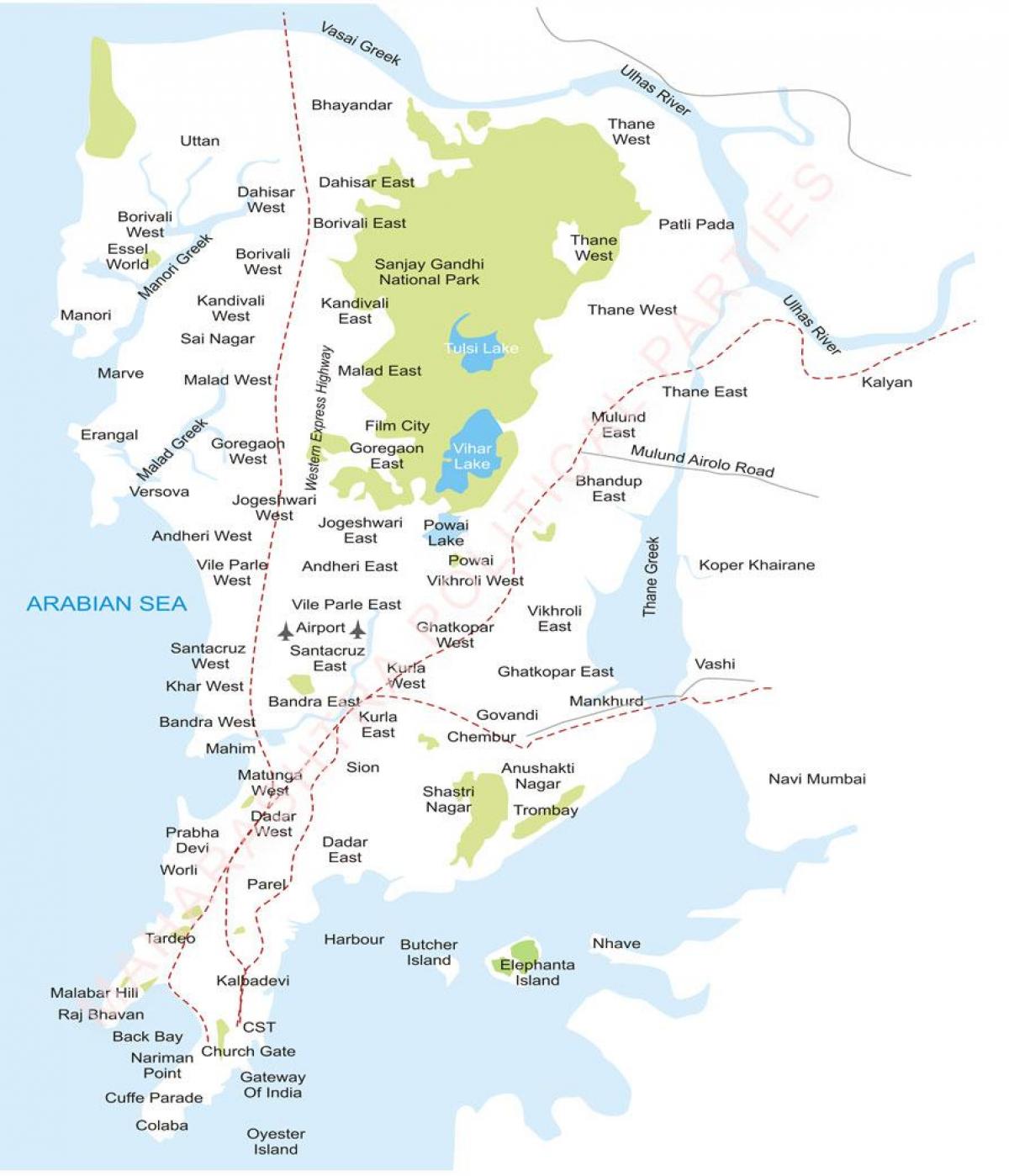 Bombay staat kaart
