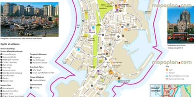 Plattegrond van de stad Mumbai
